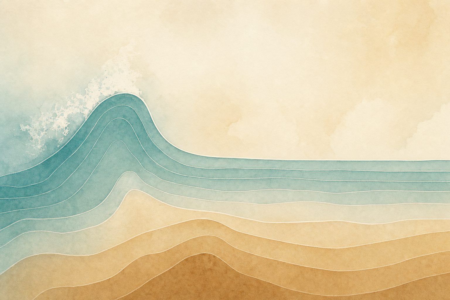 Soft watercolor S-curve illustration representing a weight-loss plateau